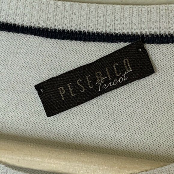 Peserico Tricot Cardigan Sweater White Cotton M - Picture 7 of 9